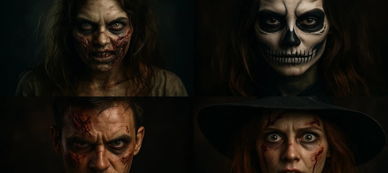 Maquillajes de Caracterización y Efectos Especiales para fiesta de Halloween