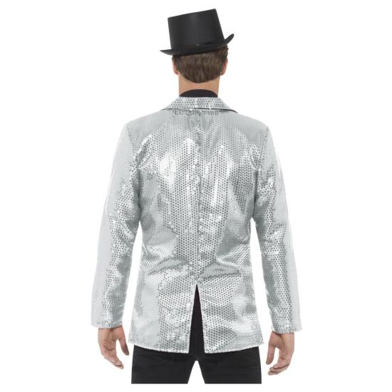 Chaqueta Lentejuelas Plateada  adulto