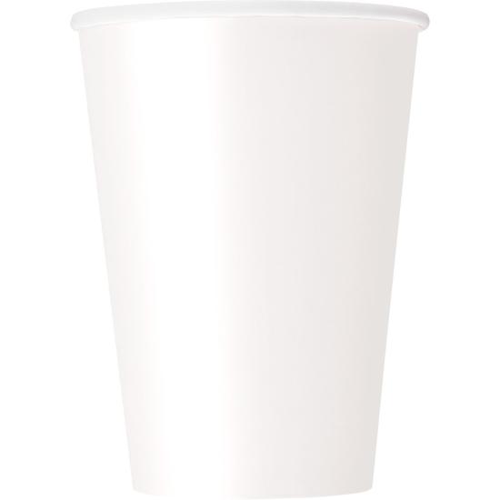 10 vasos grandes color blanco - Línea Colores Básicos