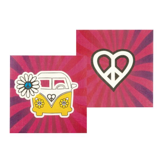 12 Servilletas Hippie 33x33cm