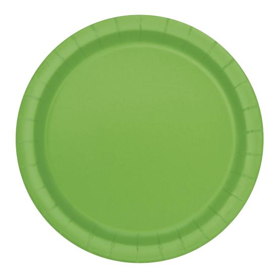 16 platos verde lima (23 cm) - Línea Colores Básicos