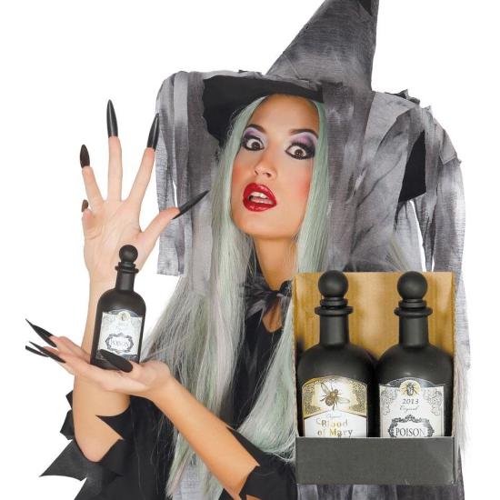 2 botellas Veneno bruja 14 cms.