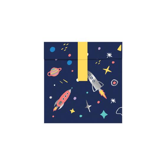 6 bolsas estampado multicolor de espacio de papel - Space Party
