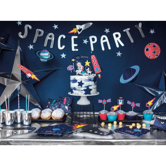 6 bolsas estampado multicolor de espacio de papel - Space Party