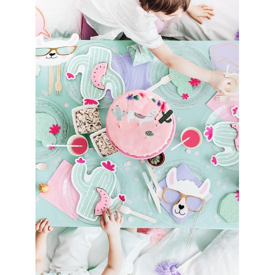 6 platos de cactus (23 cm) - Llama Party