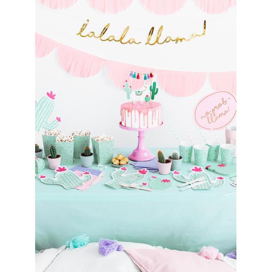 6 platos de cactus (23 cm) - Llama Party