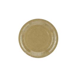 6 platos de papel Kraft - Natural Wedding (18 cm)