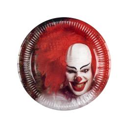 6 platos de payaso del horror (23 cm)