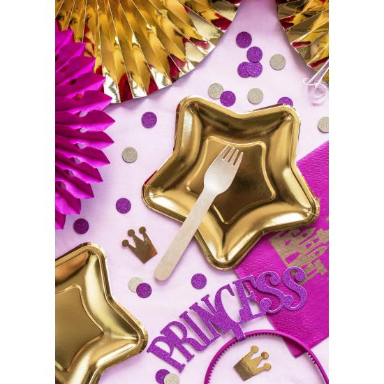 6 platos dorados con forma de estrella de papel (18 cm) - New Year’s Eve & Carnival