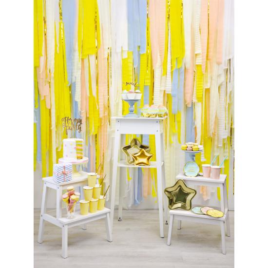 6 platos dorados con forma de estrella de papel (23 cm) - Princess Party