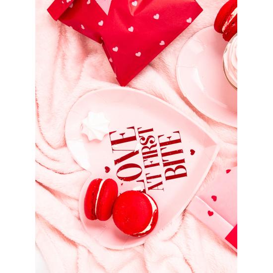 6 platos pequeños con forma de corazón "Love at first bite" (17,5 cm) - Valentine Collection