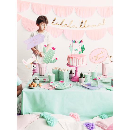 6 vasos verdes - Llama Party