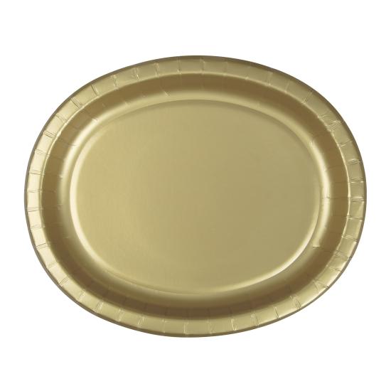 8 bandejas ovaladas doradas - Línea Colores Básicos