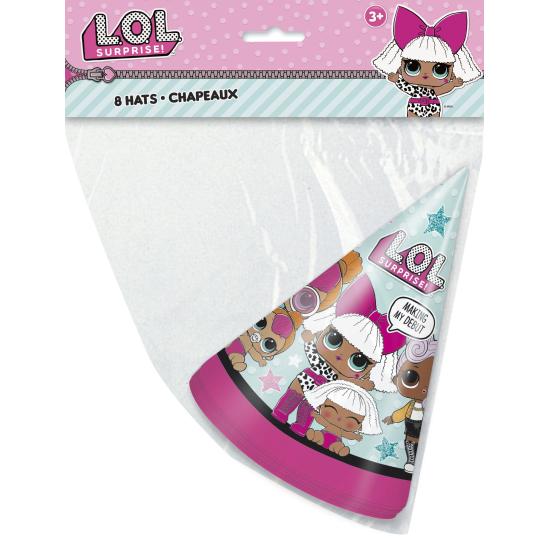 8 gorritos de cumpleaños LOL Surprise - LOL Friends