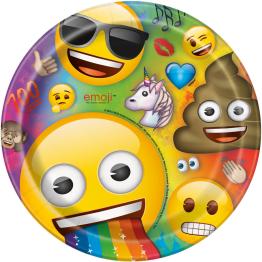 8 platos de Emoji (23 cm)
