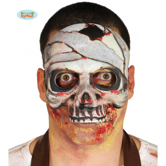 Careta de esqueleto momia de papel maché para adulto
