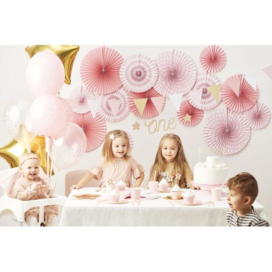 Decoración para tarta "1st Birthday" dorado - Pink 1st Birthday