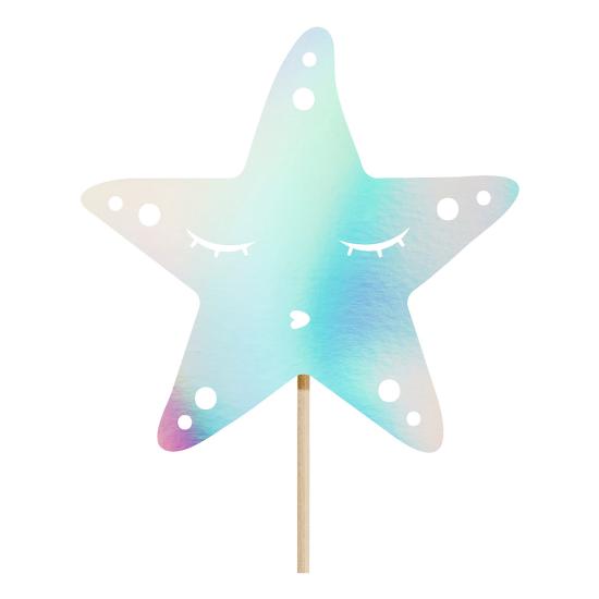 Decoración para tarta cola de sirena iridiscente- Iridescent Mermaid