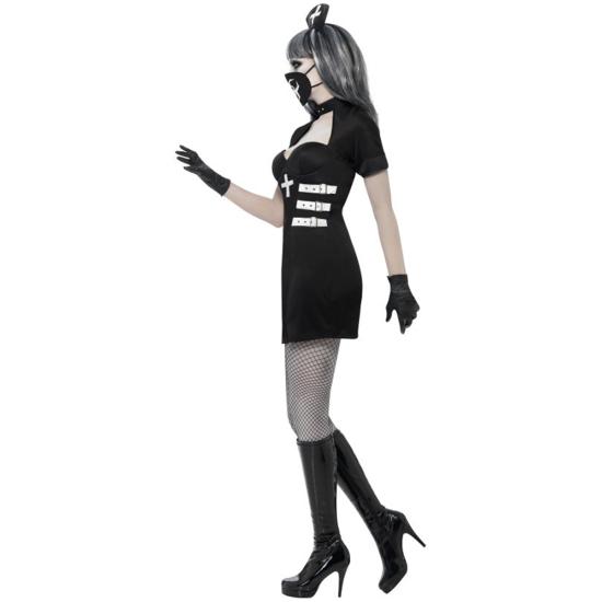 Disfraz de enfermera zombie negr