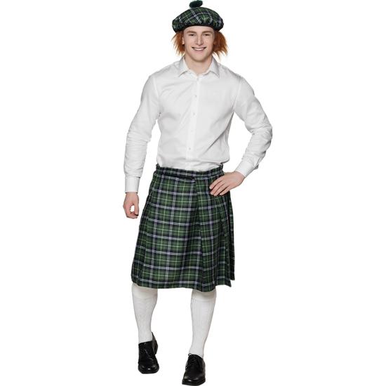 Falda Escocesa Verde para adulto