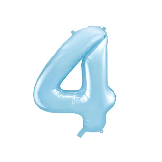 Globo foil "4" en azul claro 86 cm