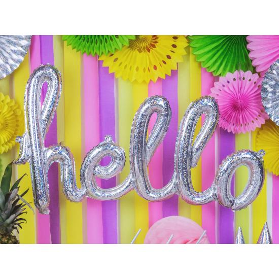 Globo foil "Hello" plateado
