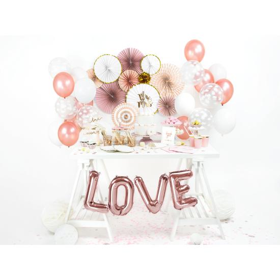 Globo foil letra E oro rosa (35 cm)