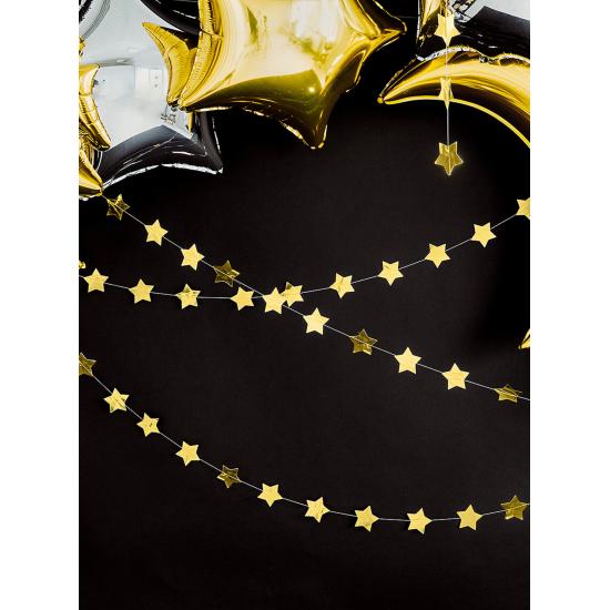 Guirnalda con estrellas doradas (3,6 m)