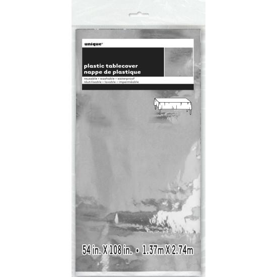 Mantel rectangular plateado - Línea Colores Básicos