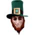 Máscara de leprechaun irlandés de látex para adulto