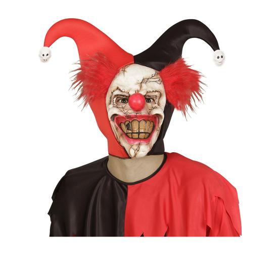 Máscara payaso zombie con pelo