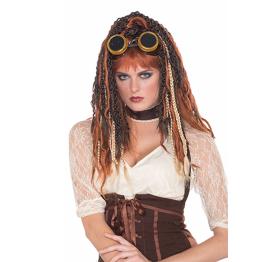 Peluca Steampunk con trenzas para mujer