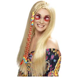 Peluca de hippie rubia