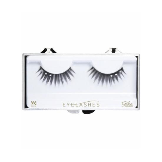 Pestañas negras con strass