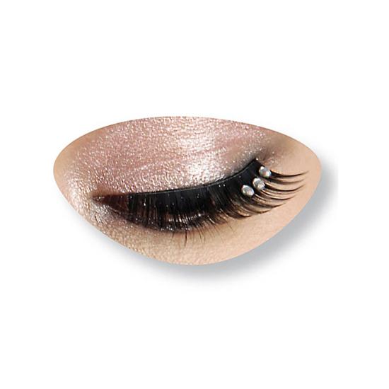 Pestañas negras con strass