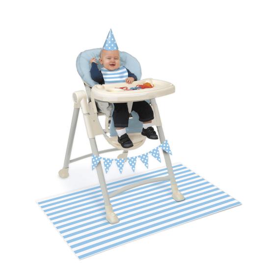 Set de 1º cumpleaños azul y blanco