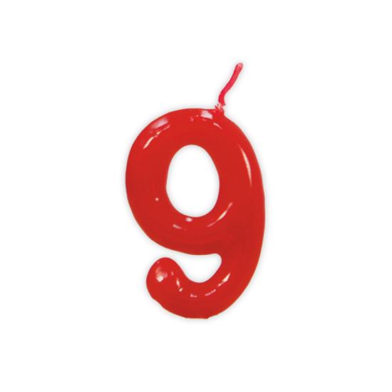 Vela de Cumpleaños Clásica Número 9