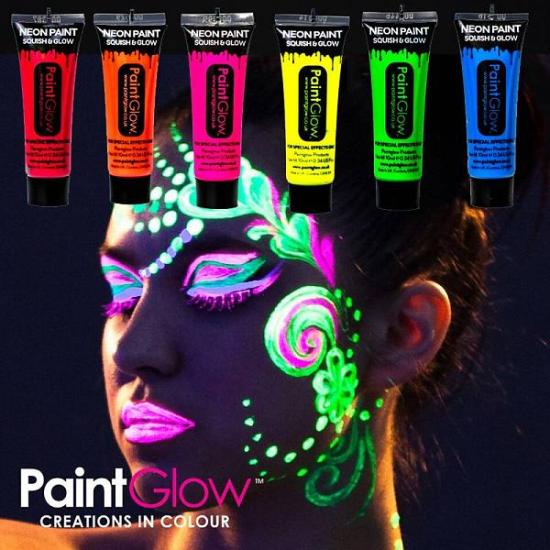 Maquillaje Facial & Cuerpo Fluorescente Oscuridad Verde