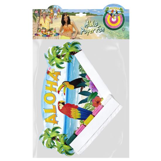 Abanico de Papel Aloha Multicolor 45 cms