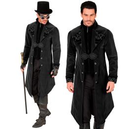 Abrigo gótico para hombre de terciopelo, frac steampunk, para carnaval, Halloween, cosplay