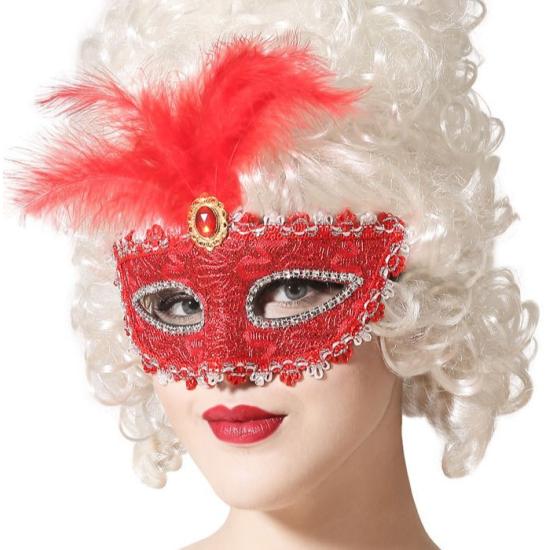 Antifaz con Adornos y Pluma