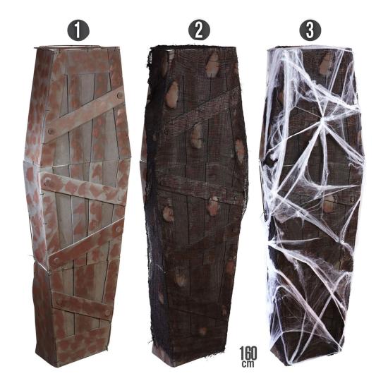 Ataúd con telarañas de 160 cms.