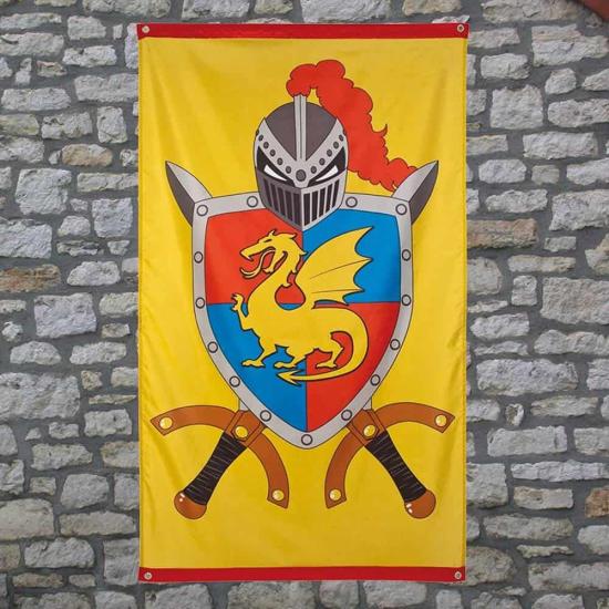 Bandera caballero medieval 150 x 90 .
