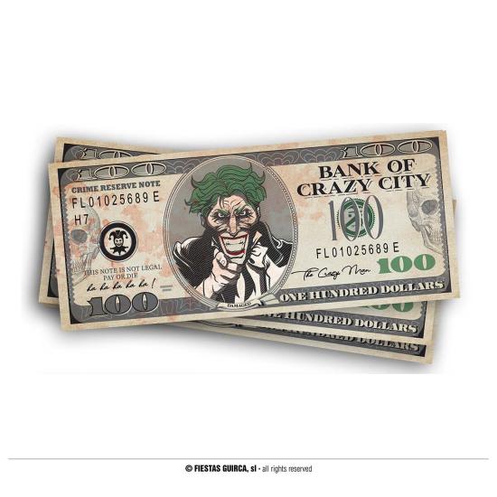 Billetes Joker 6 x 15 cms