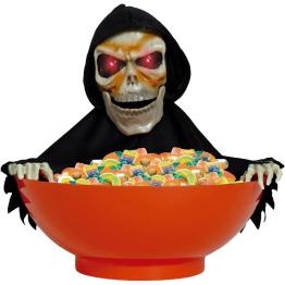 Bol de Esqueleto con Luz, Sonido y Movimiento (24x23 cm) – Decoración de Halloween