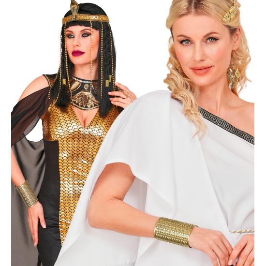 Brazalete Metálico Dorado con Tachuelas | Accesorio para Disfraz Egipcio, Romano o Griego – Widmann