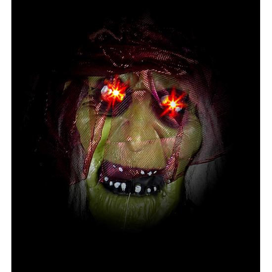 Bruja animada parlante con luz 183 cm