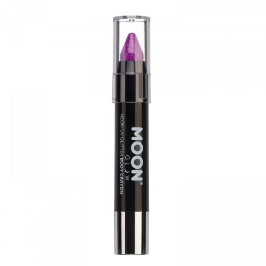 Caja de crayones corporales con purpurina UV de neón