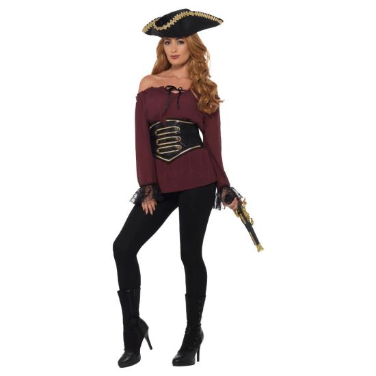 Camisa Pirata Deluxe mujer Roja