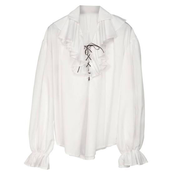 Camisa Pirata/Renacentista blanca de hombre